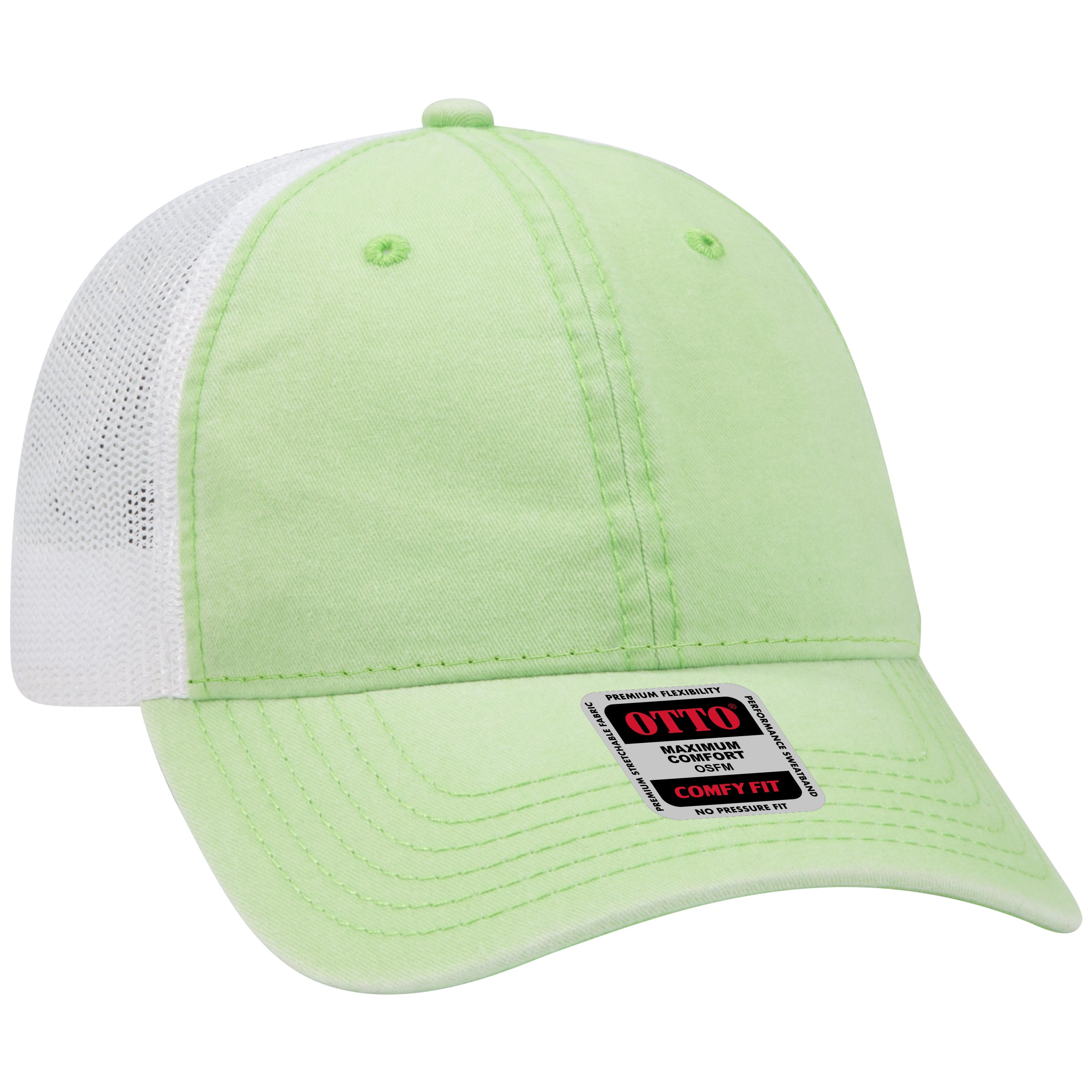 121-1202 OTTO CAP "OTTO COMFY FIT" 6 Panel Low Profile Mesh Back Trucker Hat