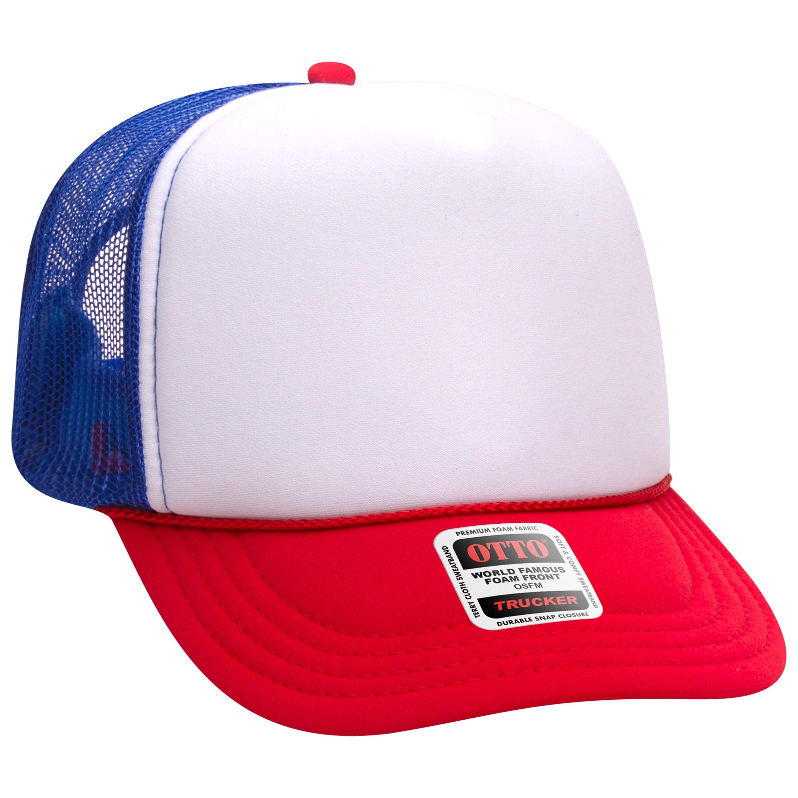 39-165 OTTO CAP 5 Panel High Crown Mesh Back Trucker Hat