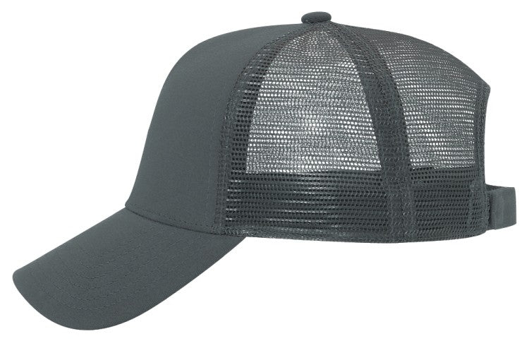 32-934 OTTO CAP 5 Panel Mid Profile Mesh Back Trucker Hat
