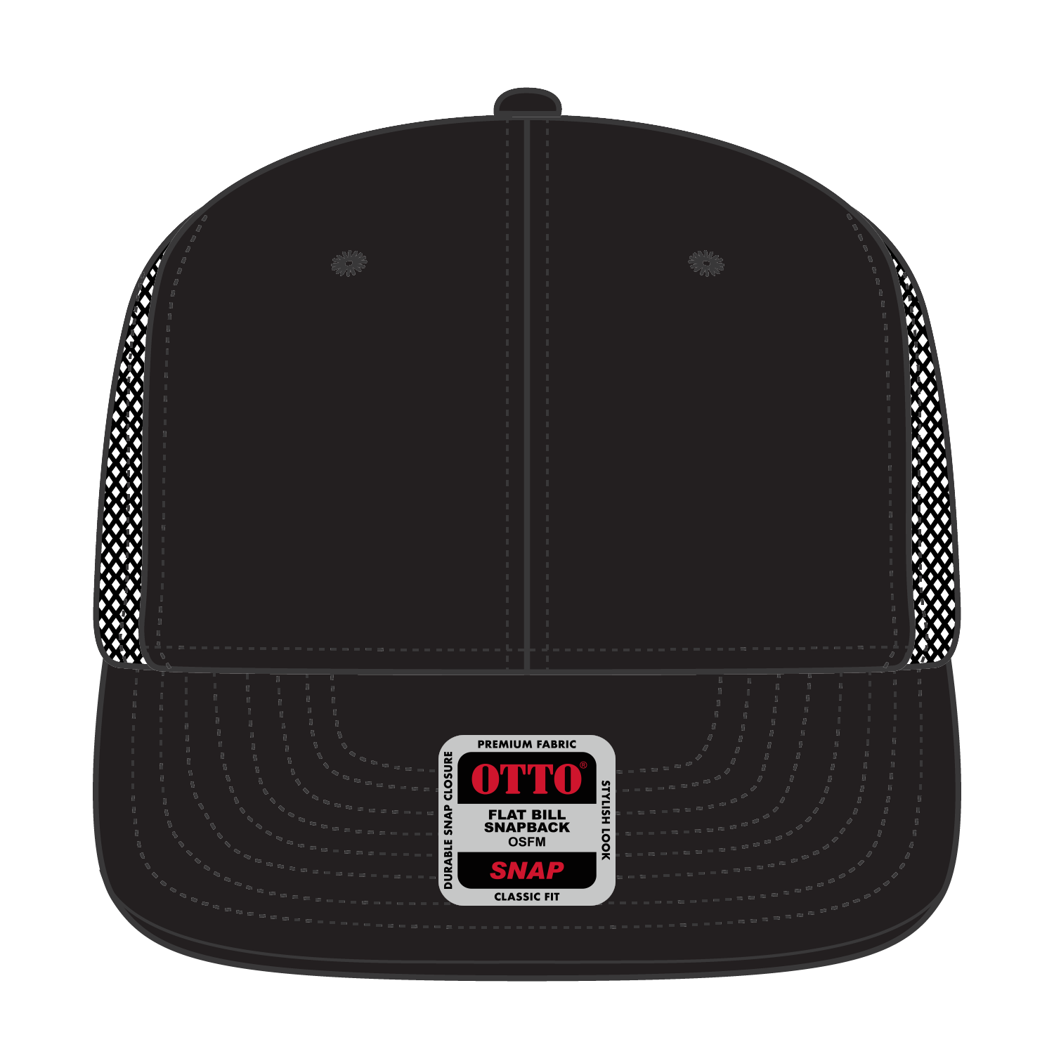 141-1070 OTTO CAP "OTTO SNAP" 6 Panel Pro Style Mesh Back Trucker Snapback Hat