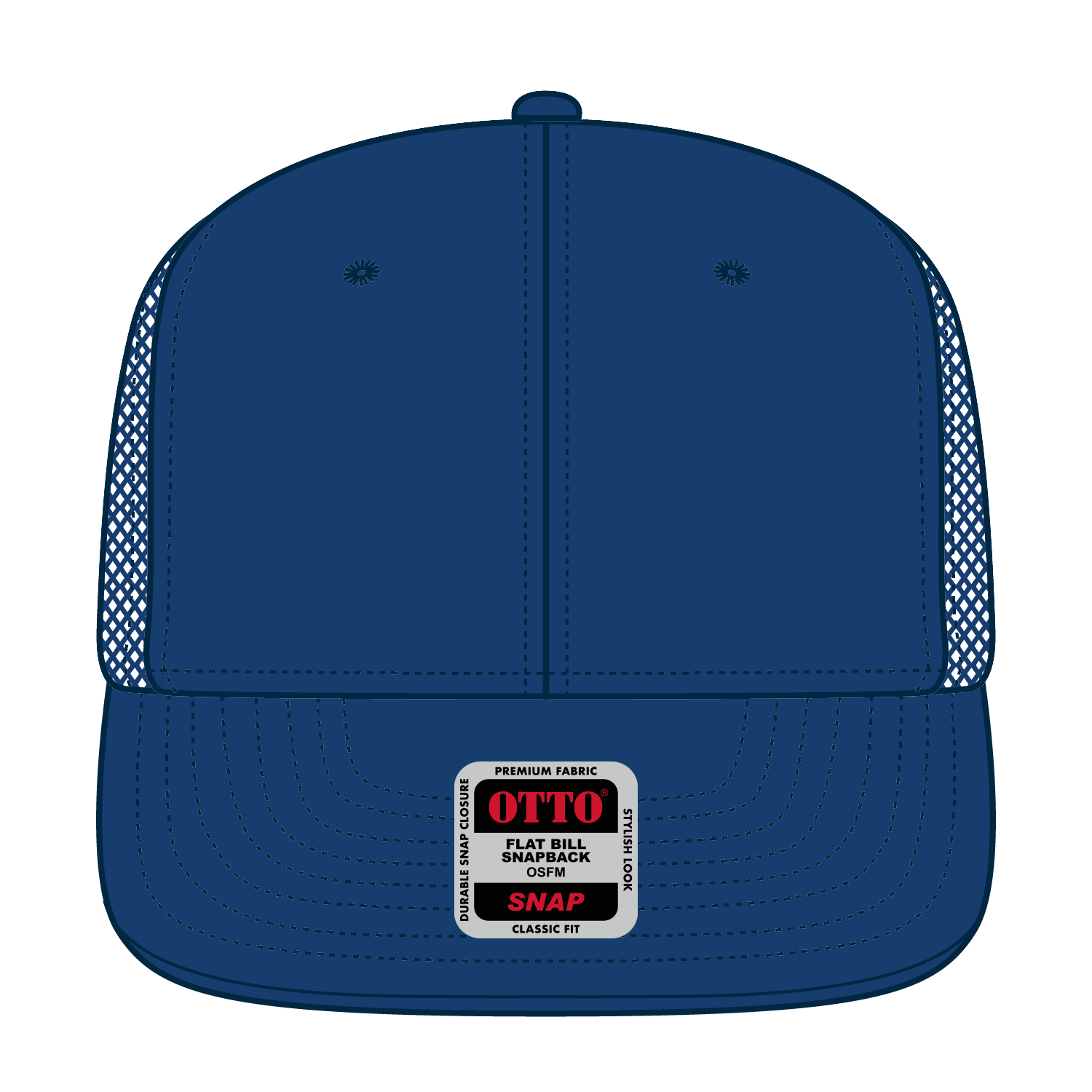 141-1070 OTTO CAP "OTTO SNAP" 6 Panel Pro Style Mesh Back Trucker Snapback Hat