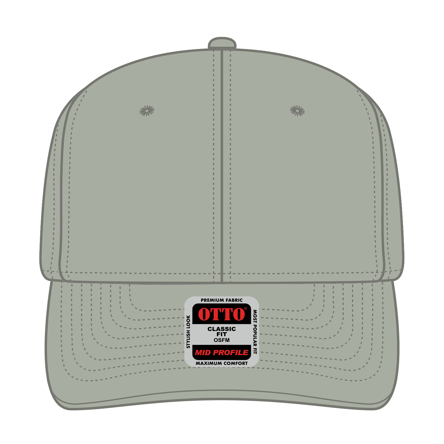 27-210 OTTO CAP 6 Panel Mid Profile Baseball Cap