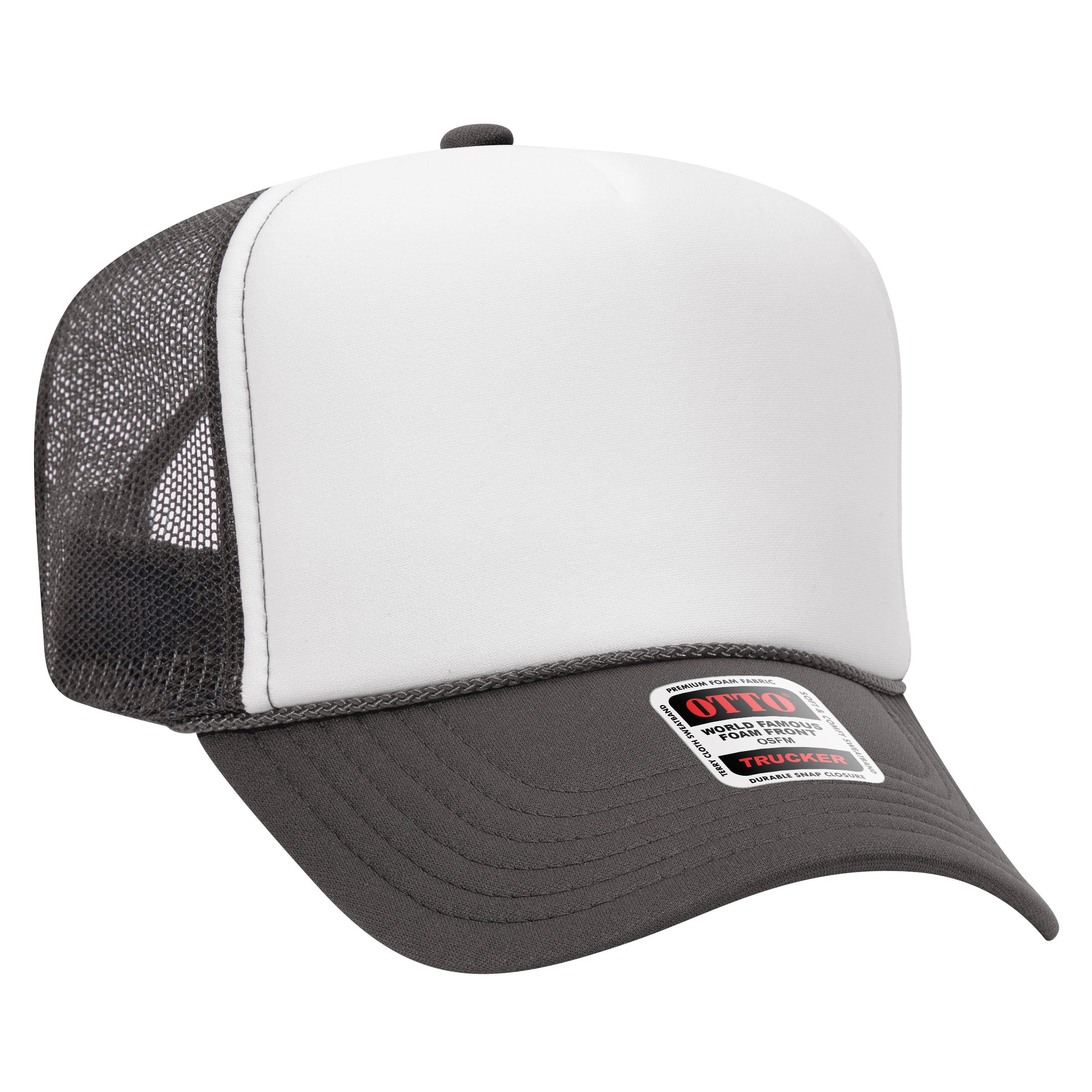 39-165 OTTO CAP 5 Panel High Crown Mesh Back Trucker Hat