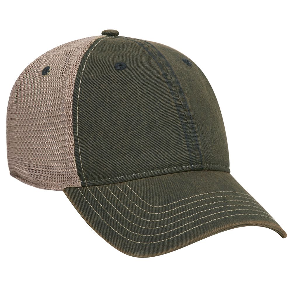 121-1297 OTTO CAP 6 Panel Low Profile Soft Polyester Mesh Back Baseball Cap