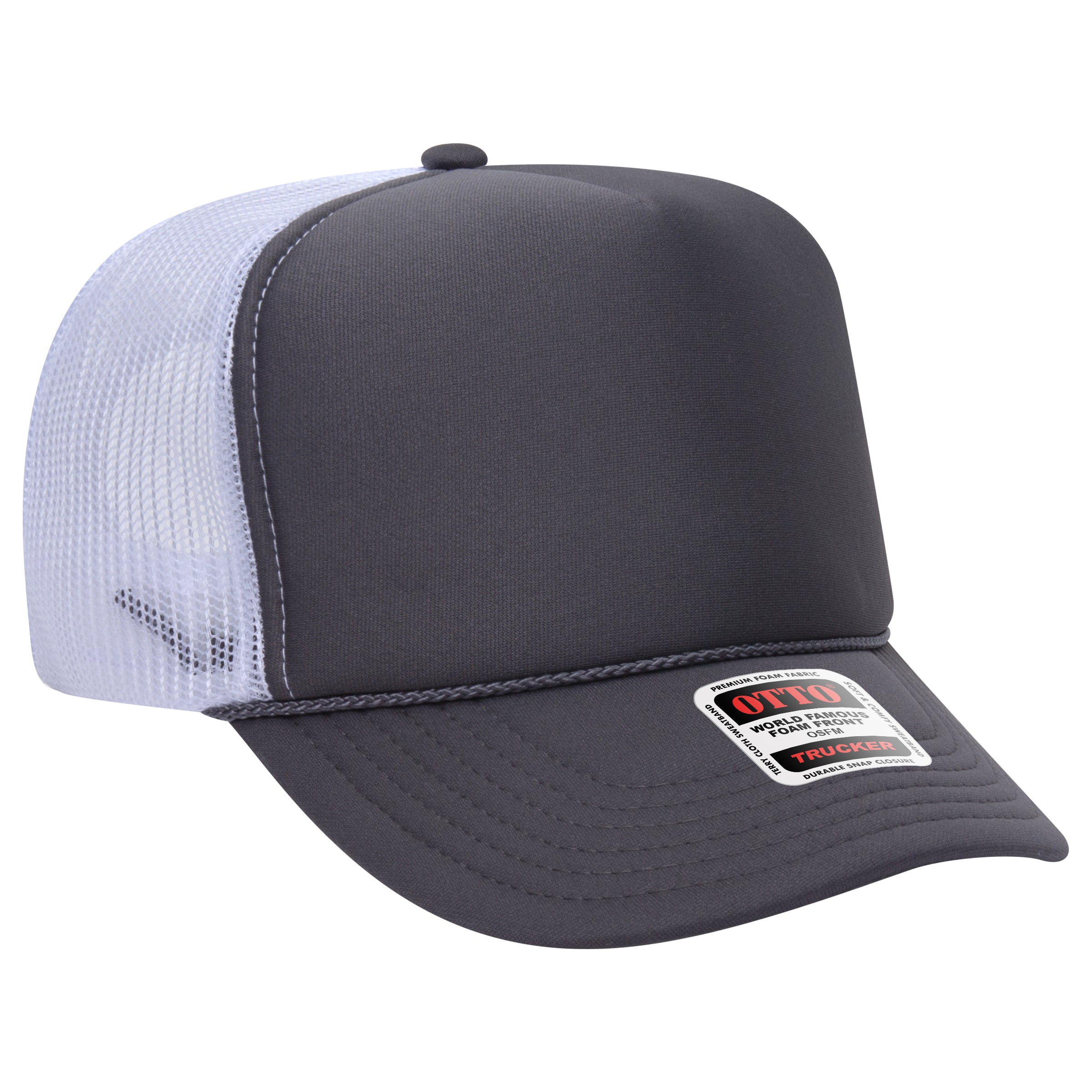 39-165 OTTO CAP 5 Panel High Crown Mesh Back Trucker Hat