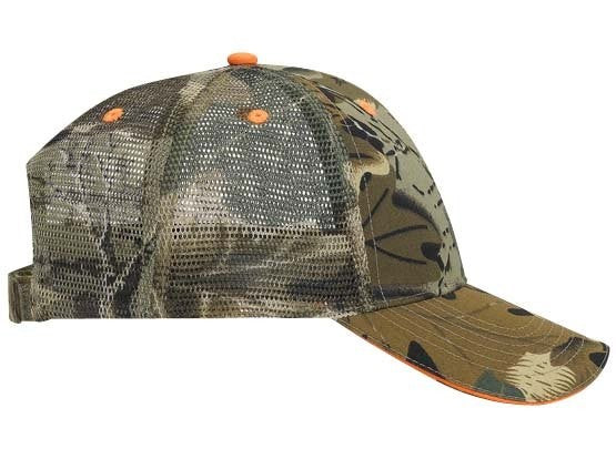 106-752 OTTO CAP Camouflage 6 Panel Low Profile Mesh Back Trucker Hat