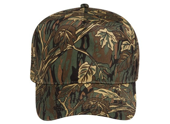 46-047 OTTO CAP Camouflage 5 Panel Mid Profile Baseball Cap