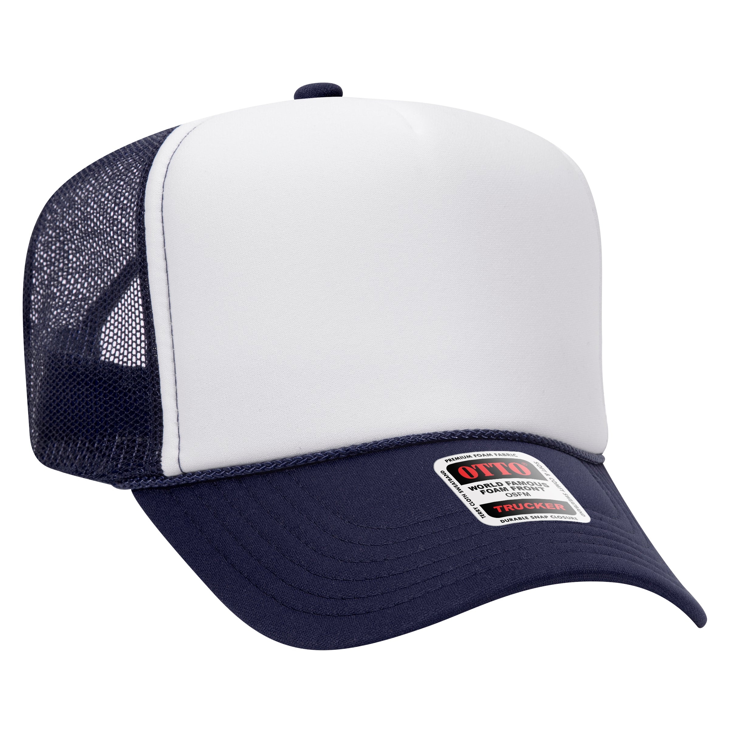 39-165 OTTO CAP 5 Panel High Crown Mesh Back Trucker Hat