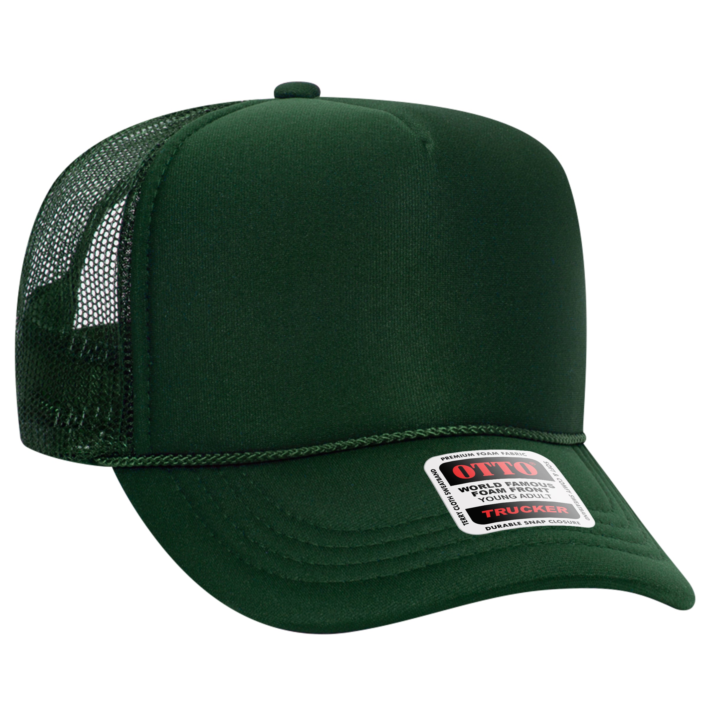 39-165 OTTO CAP 5 Panel High Crown Mesh Back Trucker Hat