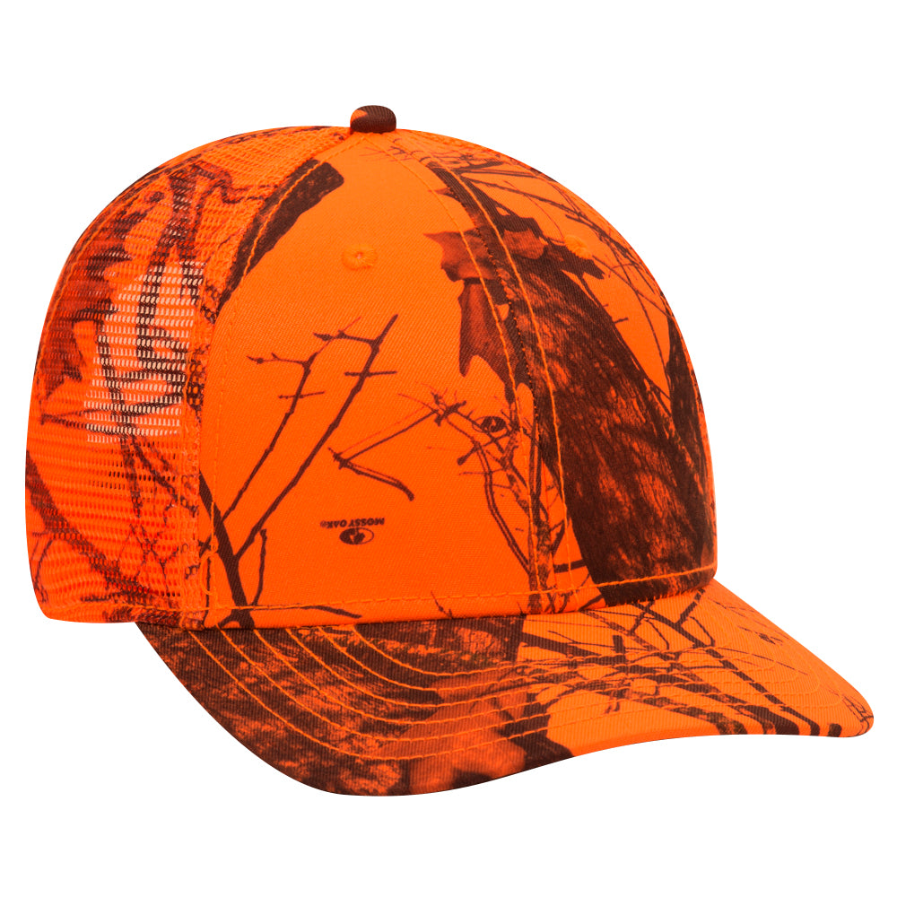 171-1292 OTTO CAP Mossy Oak Camouflage Superior Polyester Twill 6 Panel Low Profile Mesh Back Baseball Cap