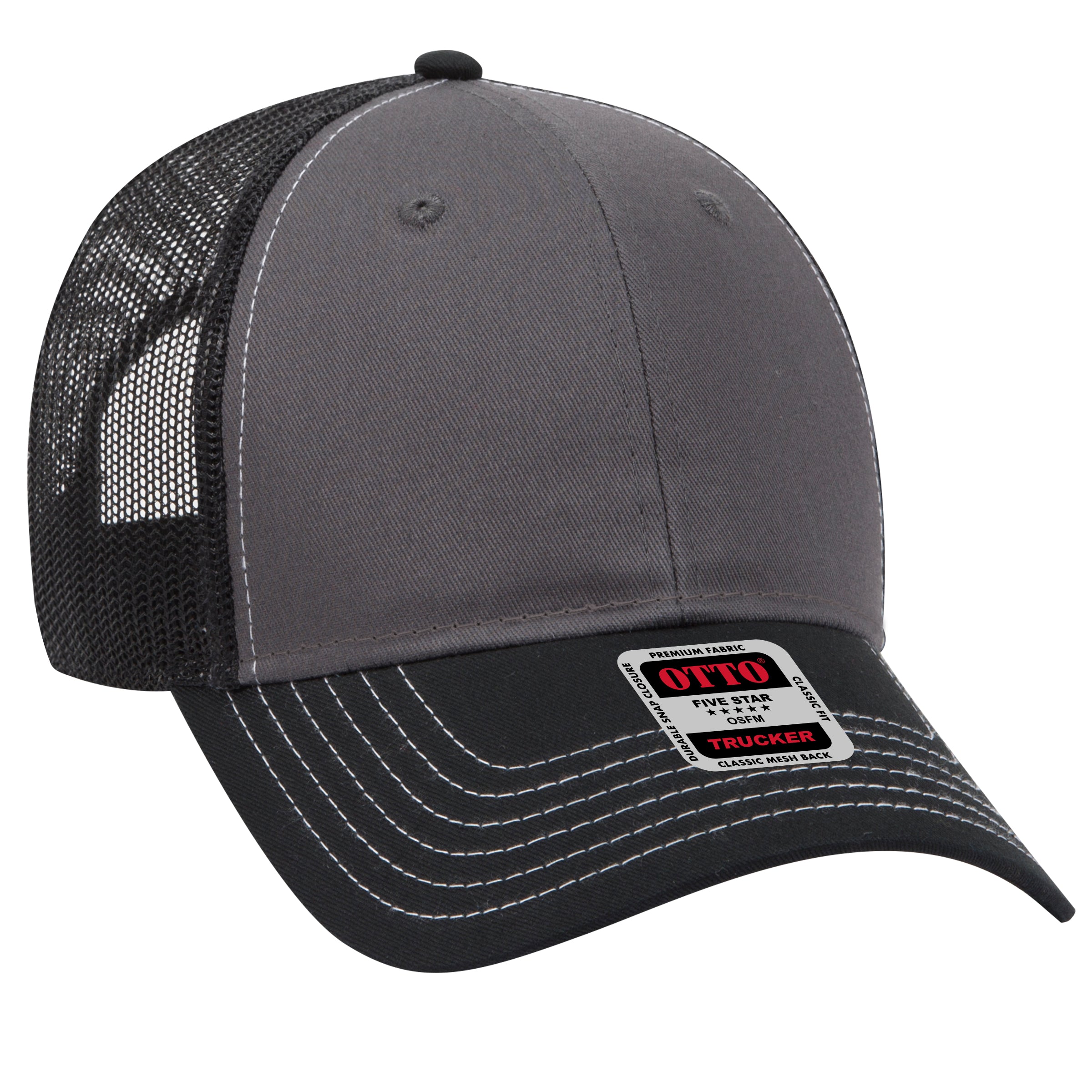 83-1239 OTTO CAP 6 Panel Low Profile Mesh Back Trucker Hat