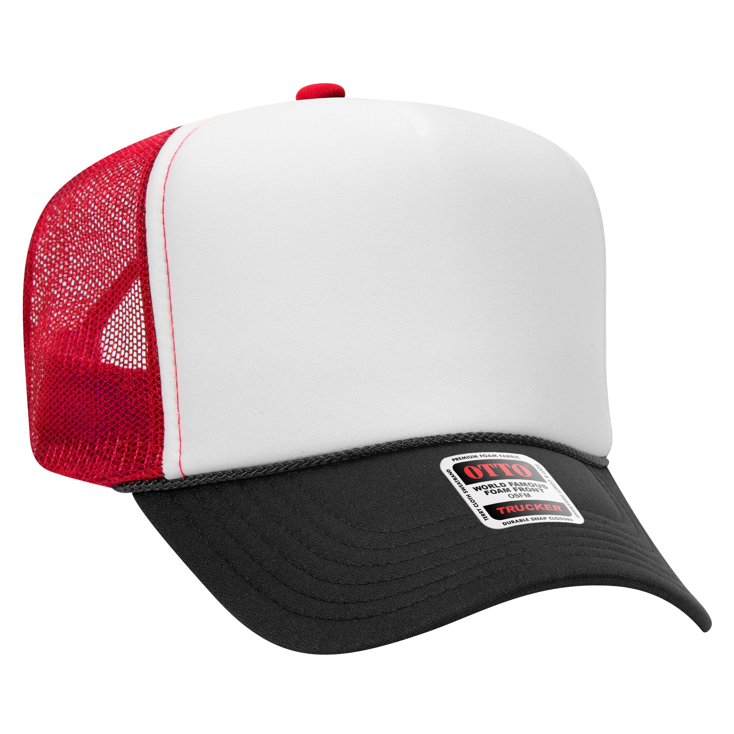 39-165 OTTO CAP 5 Panel High Crown Mesh Back Trucker Hat