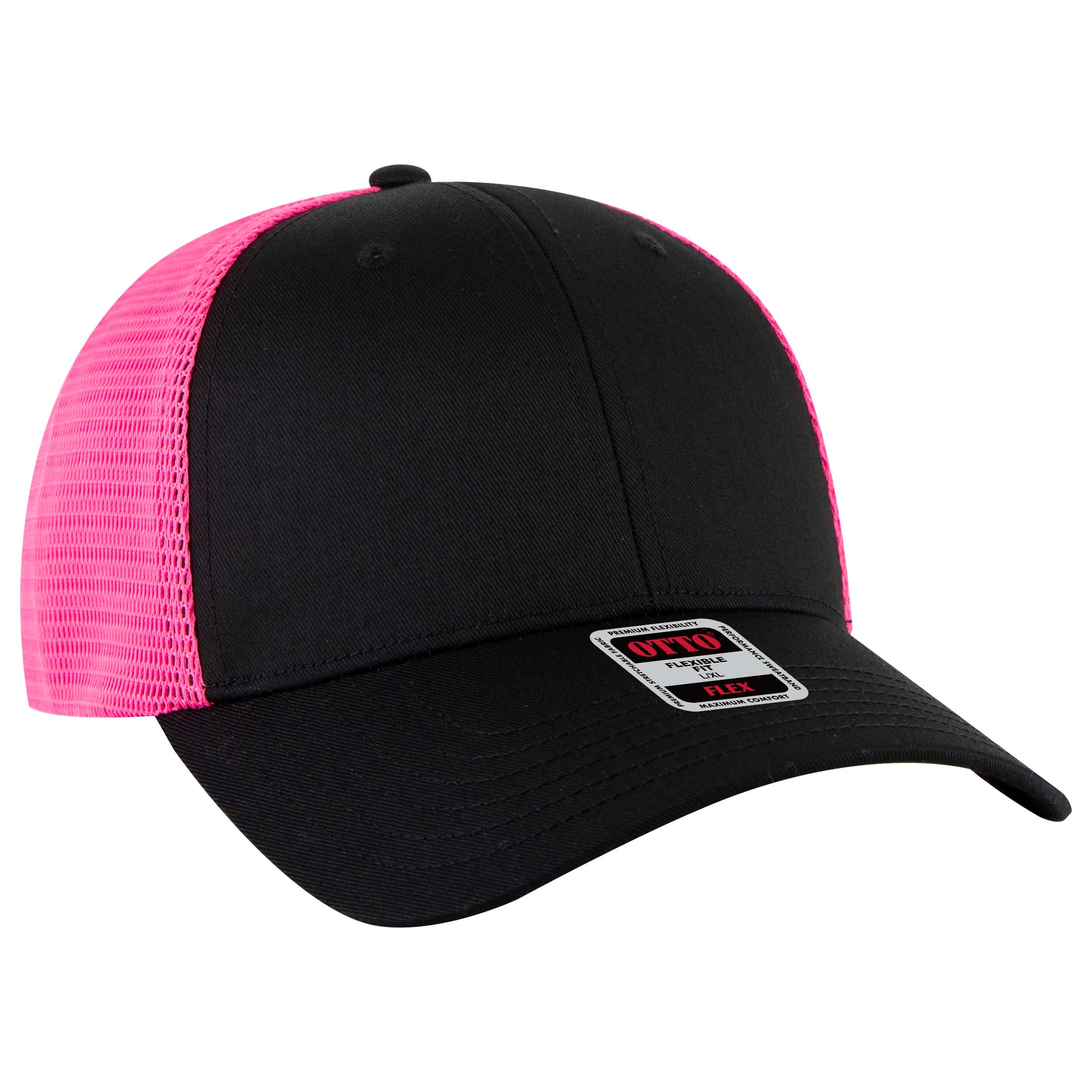 135-2 OTTO CAP "OTTO FLEX" 6 Panel Low Profile Mesh Back Trucker Hat