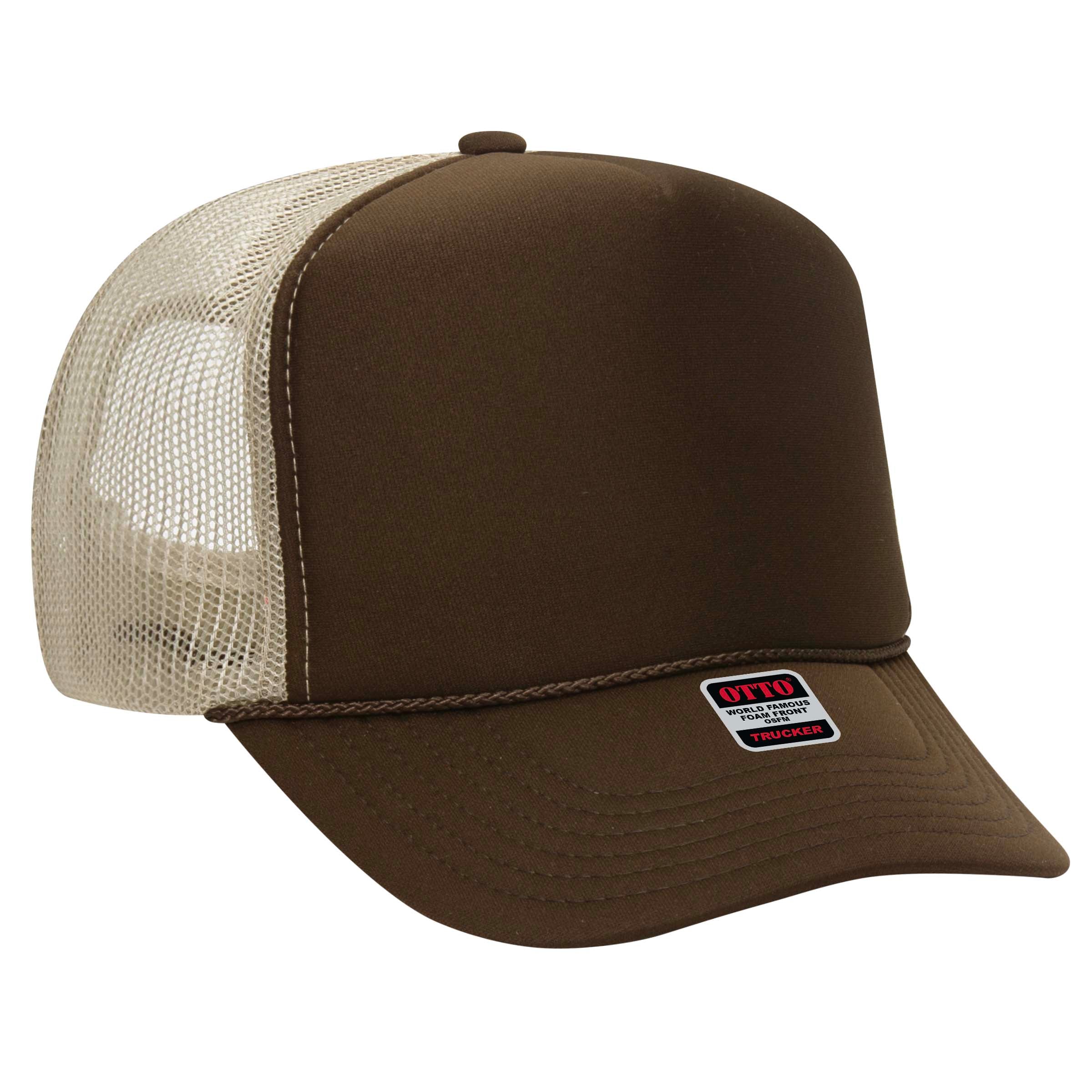 39-165 OTTO CAP 5 Panel High Crown Mesh Back Trucker Hat