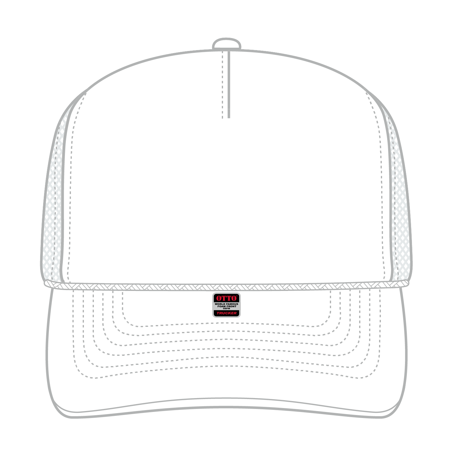32-467 OTTO CAP 5 Panel Mid Profile Mesh Back Trucker Hat