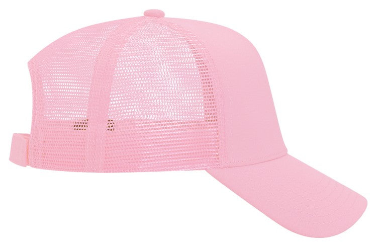 32-934 OTTO CAP 5 Panel Mid Profile Mesh Back Trucker Hat