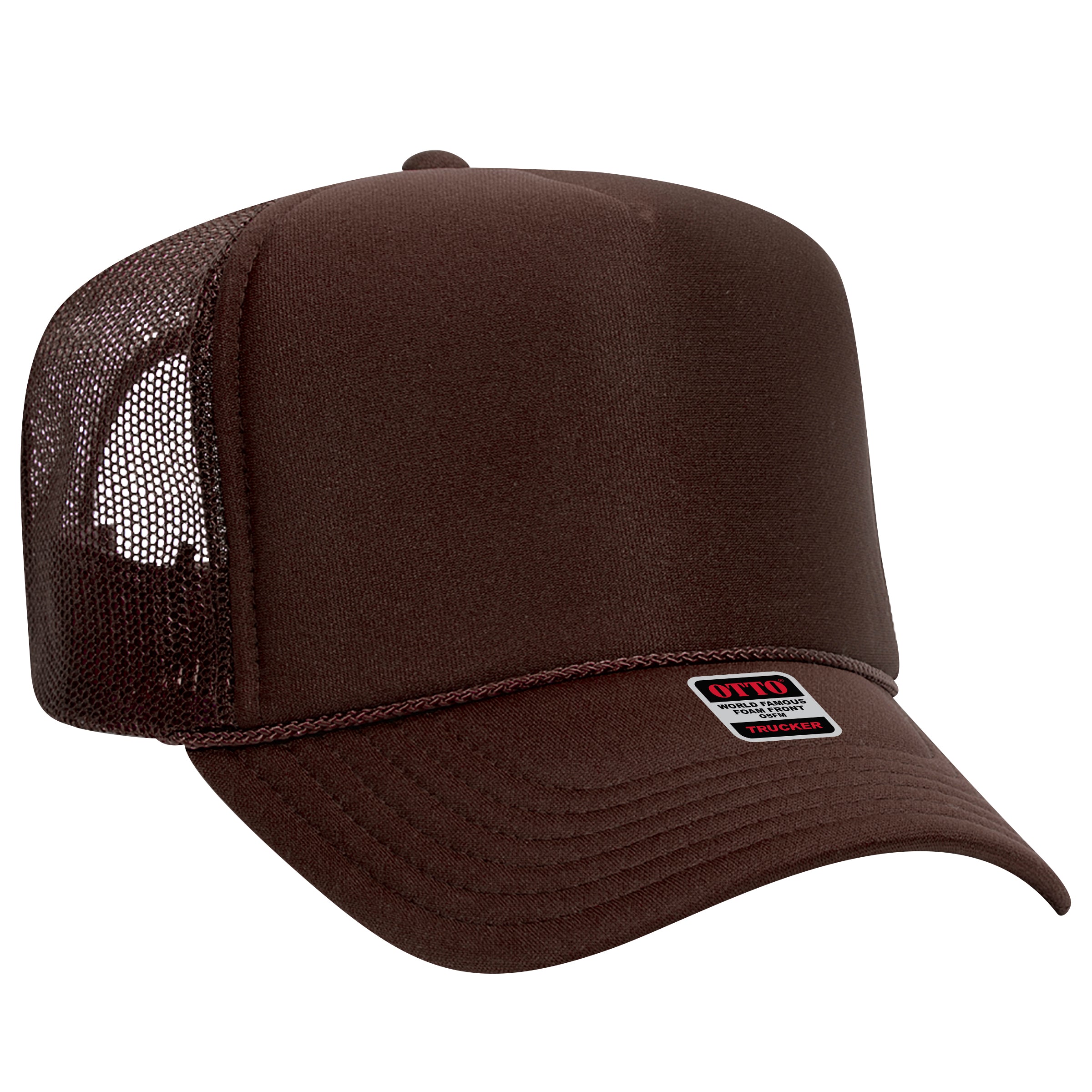 39-165 OTTO CAP 5 Panel High Crown Mesh Back Trucker Hat