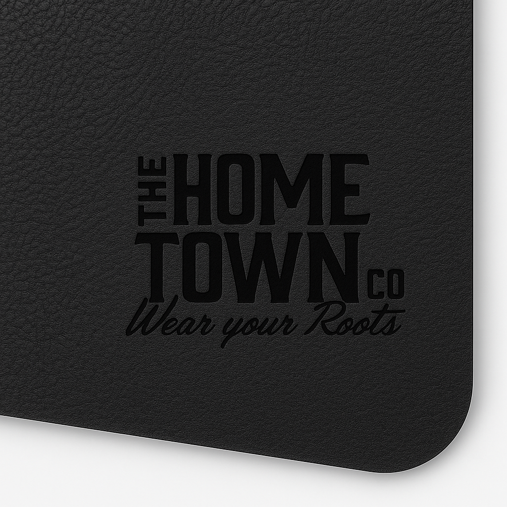 Textured Leatherette in Black to Black, 12x24 inches, dual-layer, 1.95 mm thick.
