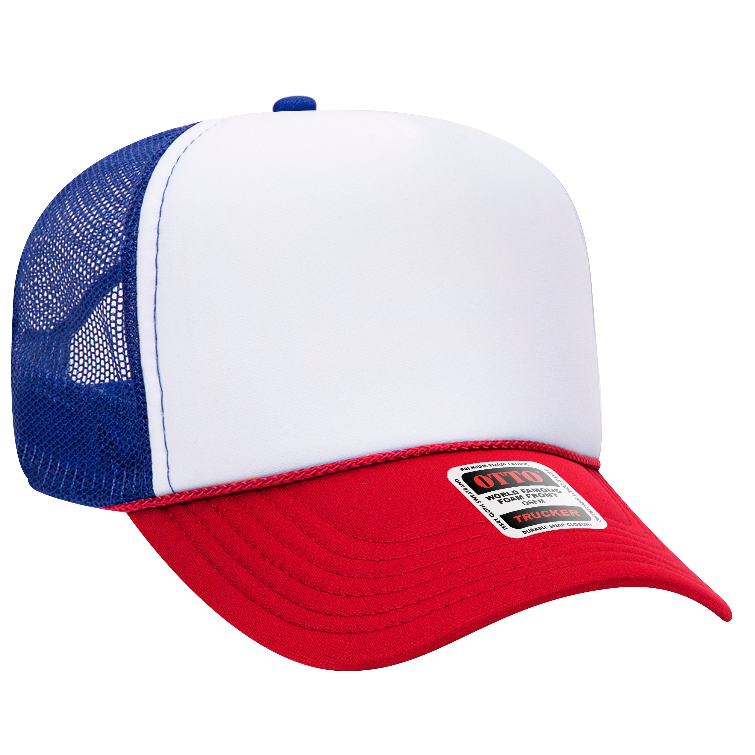 32-467 OTTO CAP 5 Panel Mid Profile Mesh Back Trucker Hat
