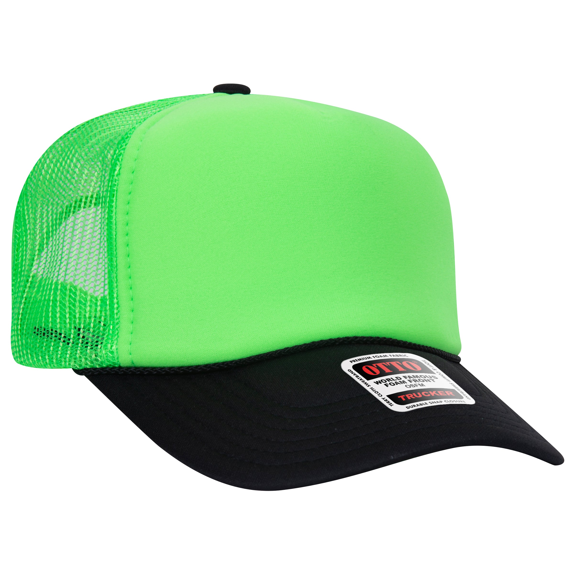 39-165 OTTO CAP 5 Panel High Crown Mesh Back Trucker Hat