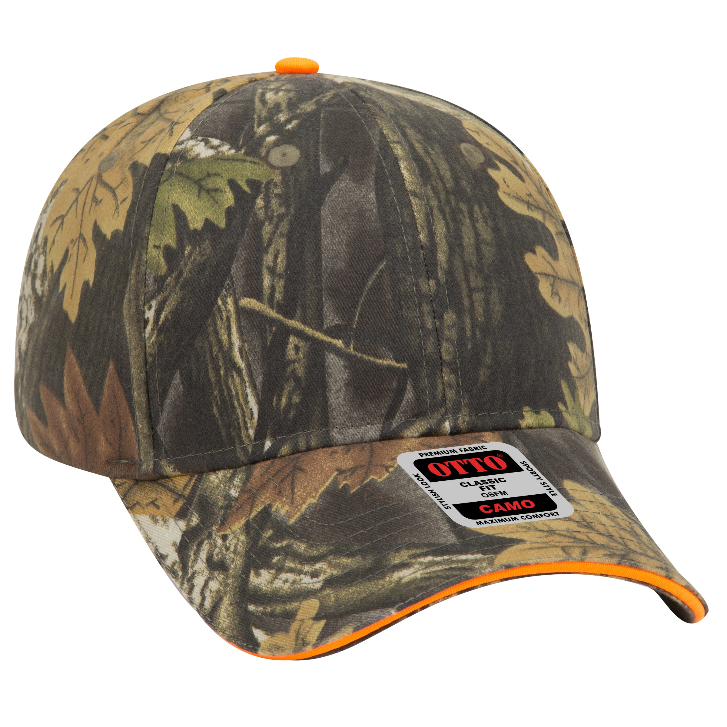 71-841 OTTO CAP Camouflage 6 Panel Low Profile Baseball Cap
