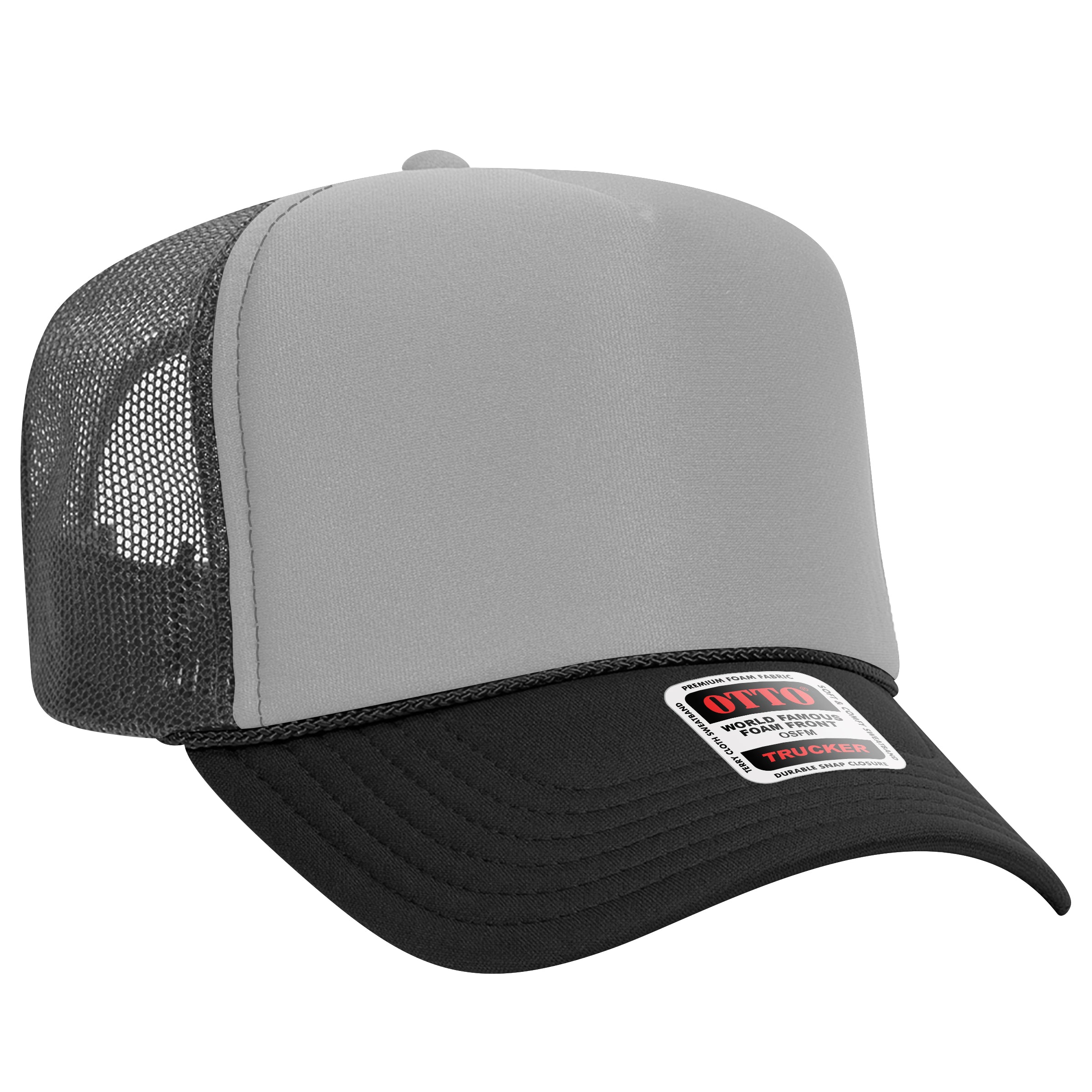 39-165 OTTO CAP 5 Panel High Crown Mesh Back Trucker Hat