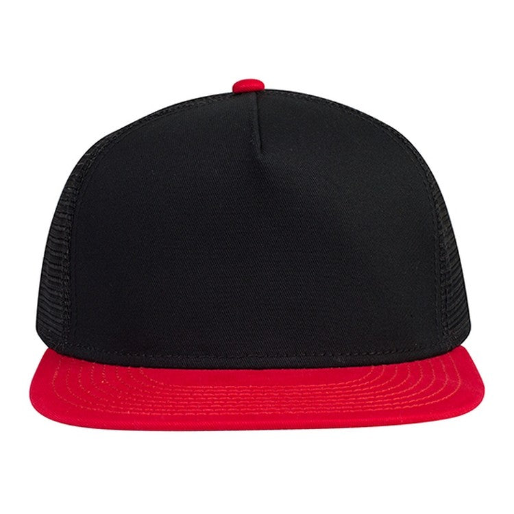 154-1124 OTTO CAP "OTTO SNAP" 5 Panel Mid Profile Mesh Back Trucker Snapback Hat