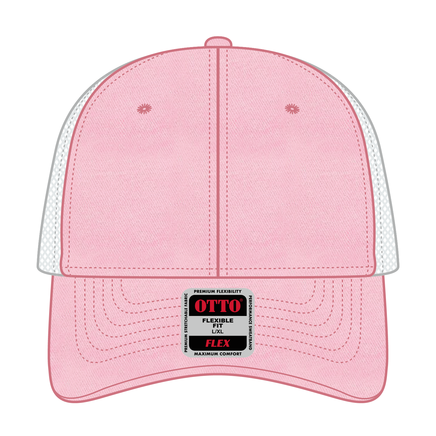 169-1264 OTTO CAP "OTTO FLEX" 6 Panel Low Profile Mesh Back Trucker Hat