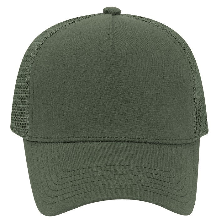 32-934 OTTO CAP 5 Panel Mid Profile Mesh Back Trucker Hat