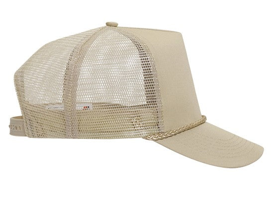 39-071 OTTO CAP 5 Panel Mid Profile Mesh Back Trucker Hat