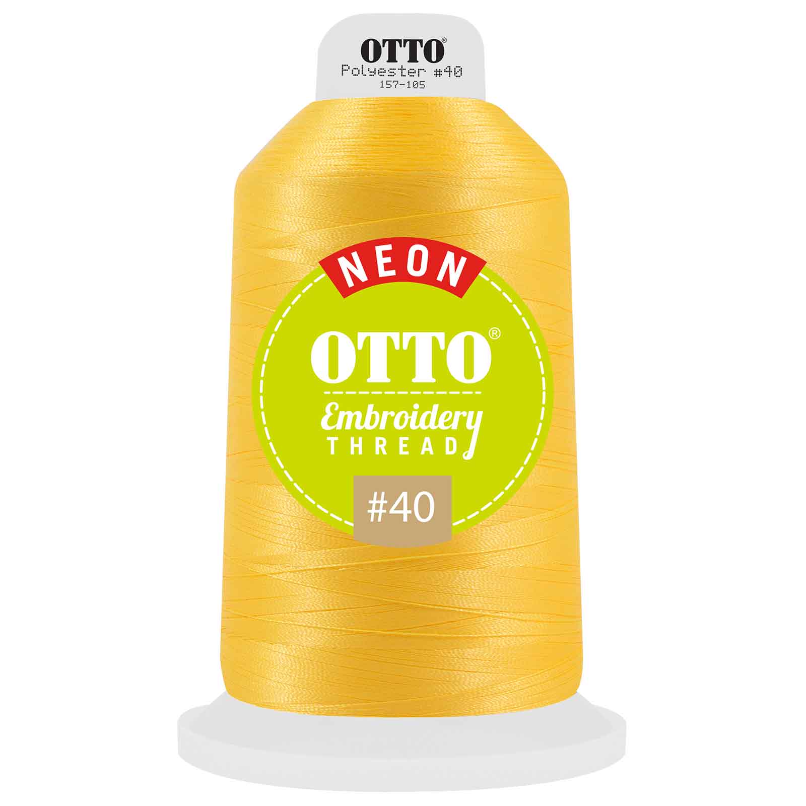 157-105 OTTO Embroidery Neon Thread #40 5,500 yd. King Cone