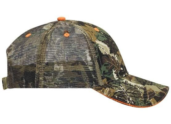 106-752 OTTO CAP Camouflage 6 Panel Low Profile Mesh Back Trucker Hat