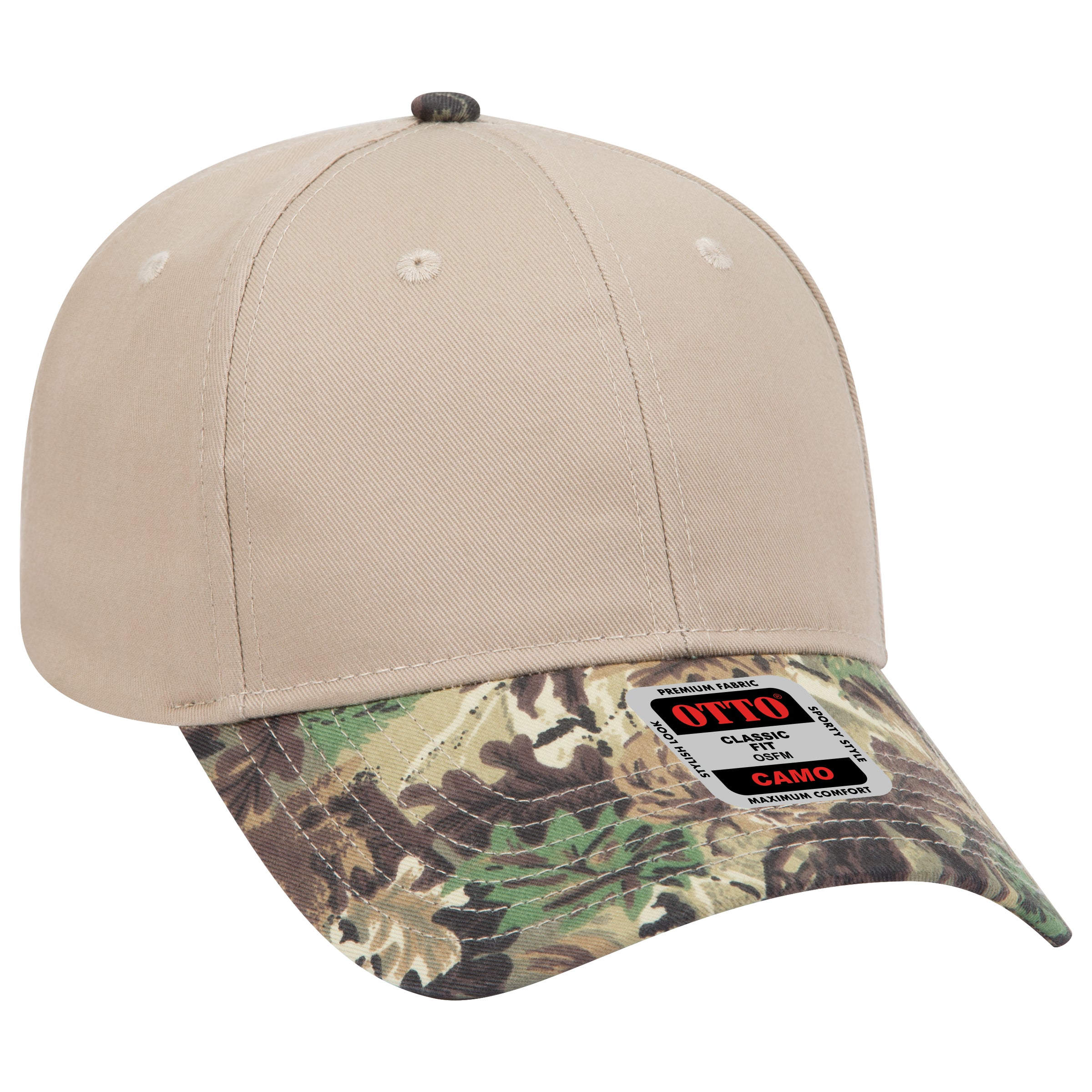 78-353 OTTO CAP Camouflage 6 Panel Low Profile Baseball Cap