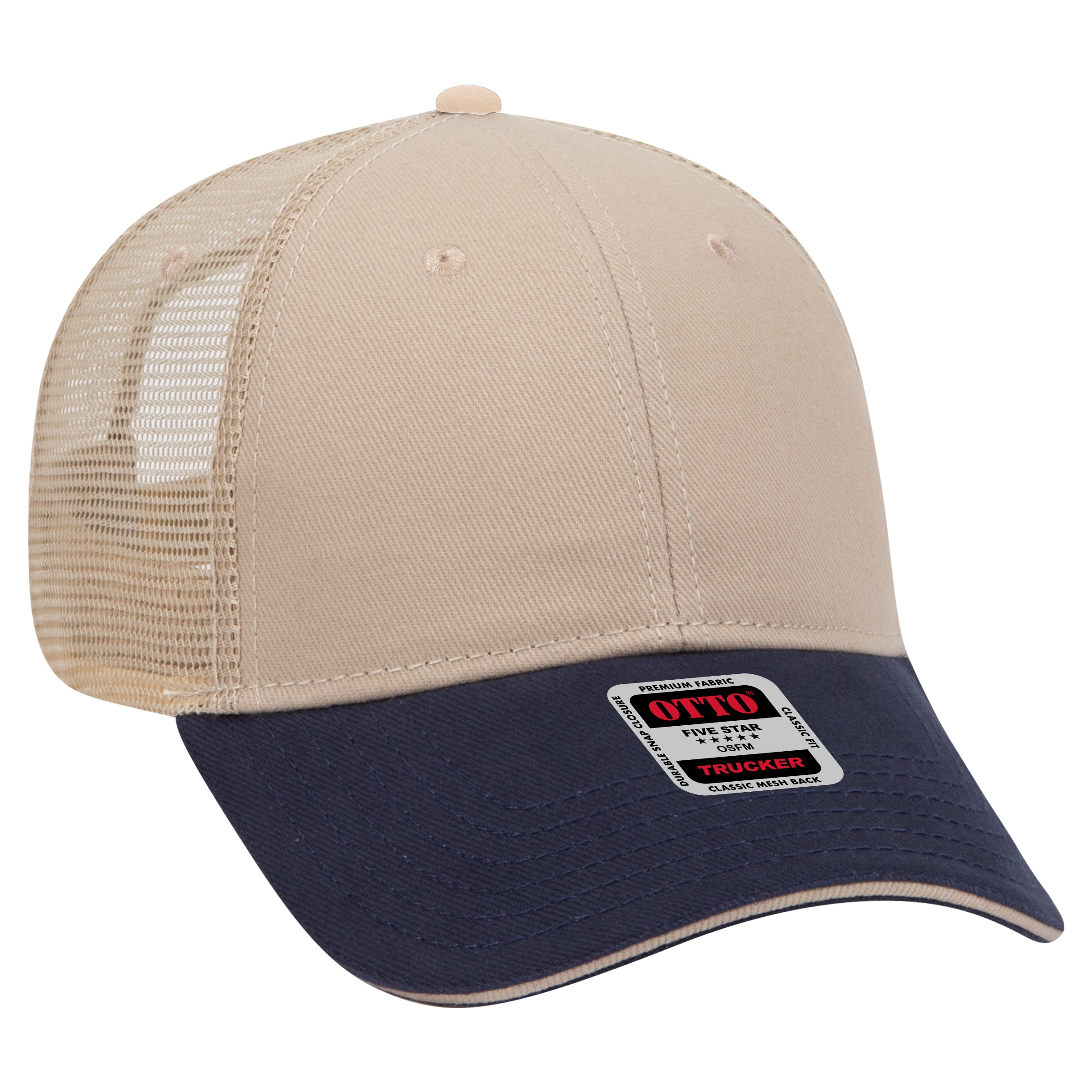 84-482 OTTO CAP 6 Panel Low Profile Mesh Back Trucker Hat