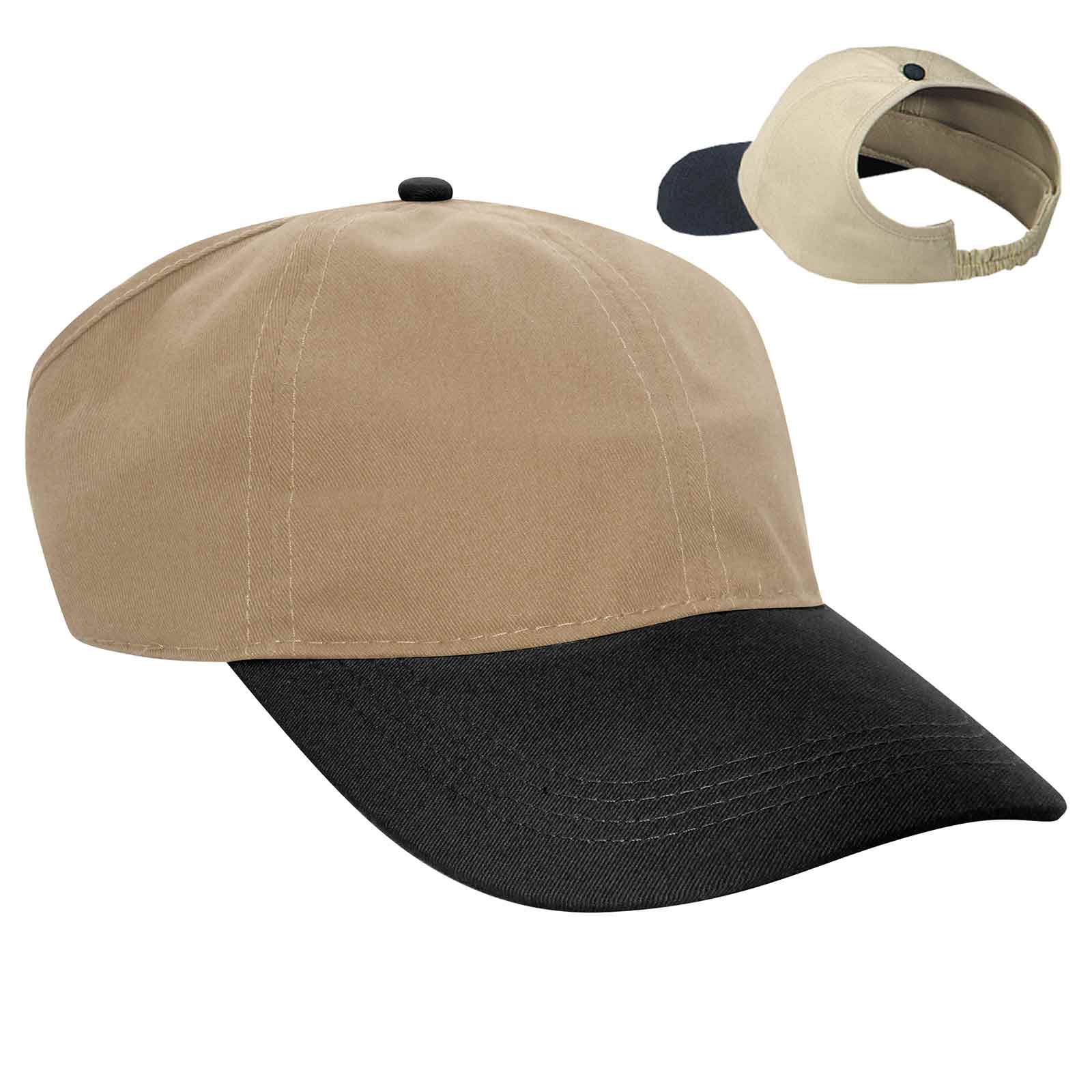 69-291 OTTO CAP 4 Panel Ponytail Cap