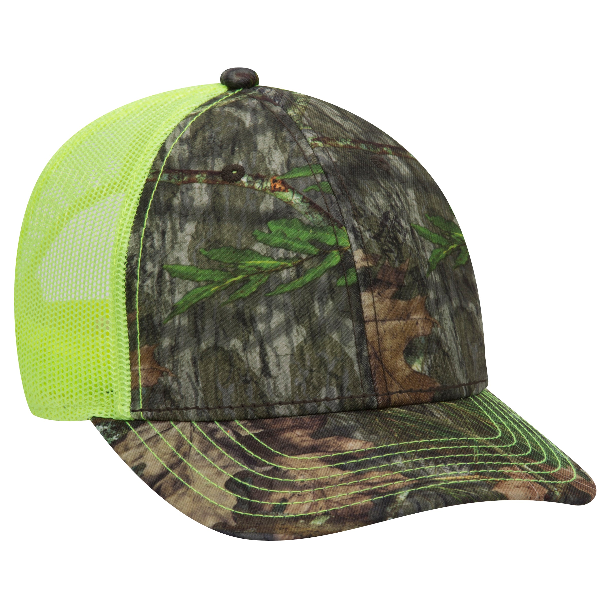 171-1293 OTTO CAP Mossy Oak Camouflage Superior Polyester Twill 6 Panel Low Profile Mesh Back Baseball Cap