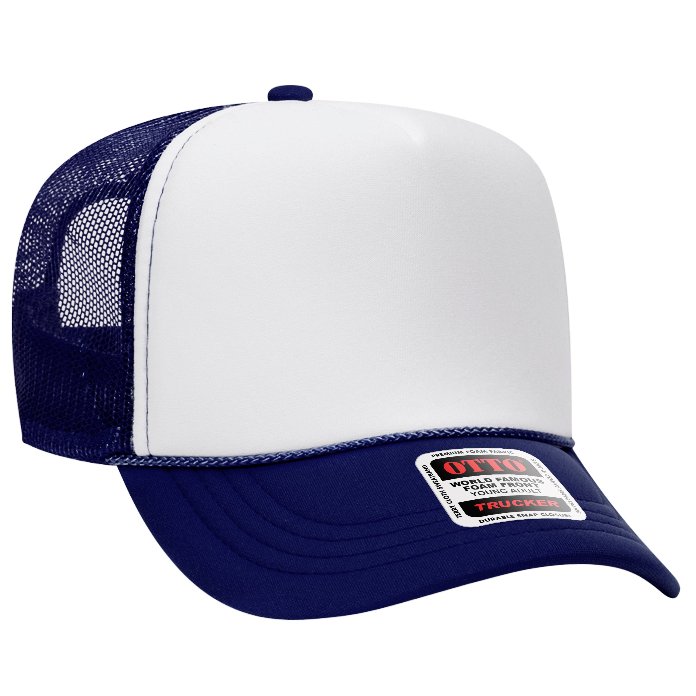 39-165 OTTO CAP 5 Panel High Crown Mesh Back Trucker Hat