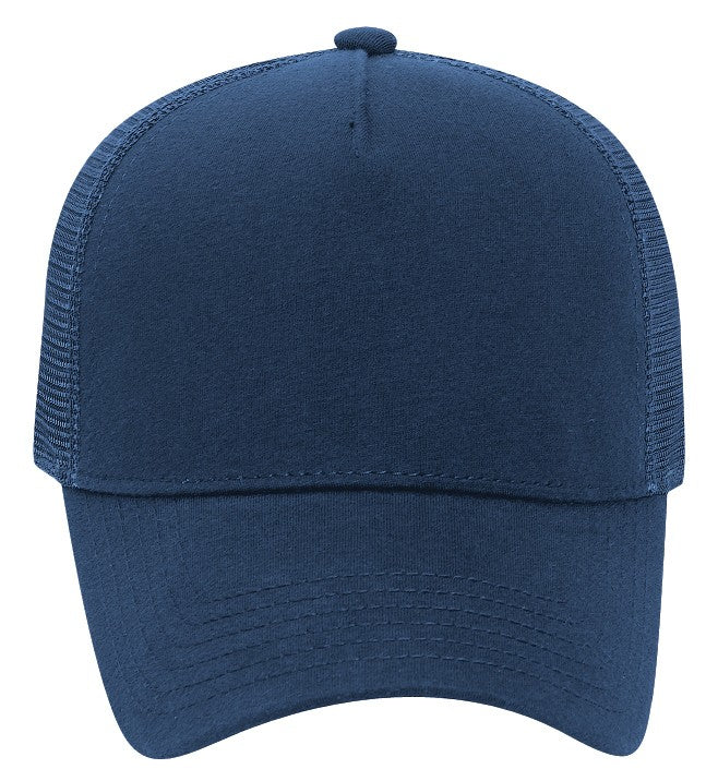 32-934 OTTO CAP 5 Panel Mid Profile Mesh Back Trucker Hat