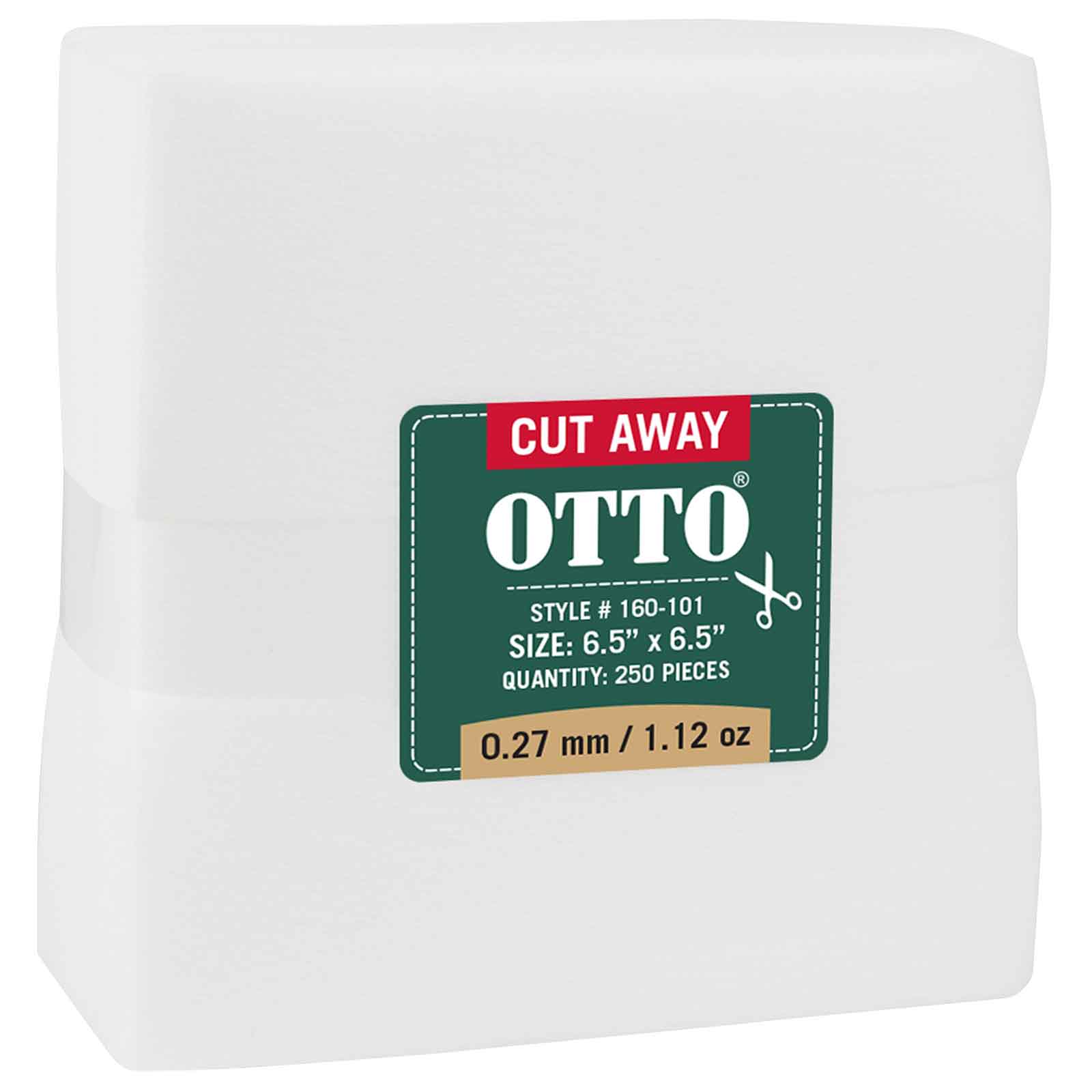 160-101 OTTO Embroidery Stabilizer Backing Cut Away Sheets