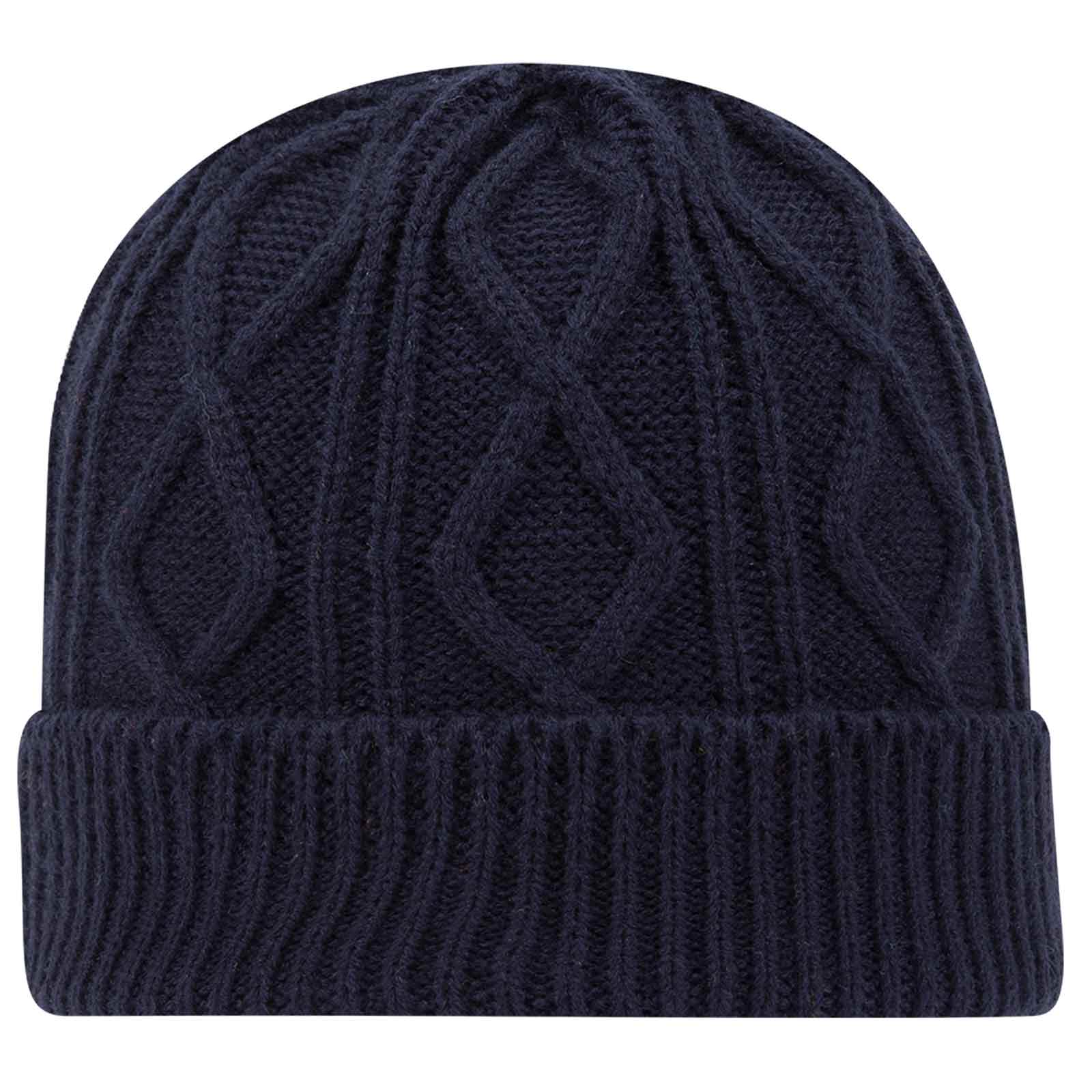 82-1215 OTTO CAP 12" Cable Knit Beanie w/ Rib Knit Cuff