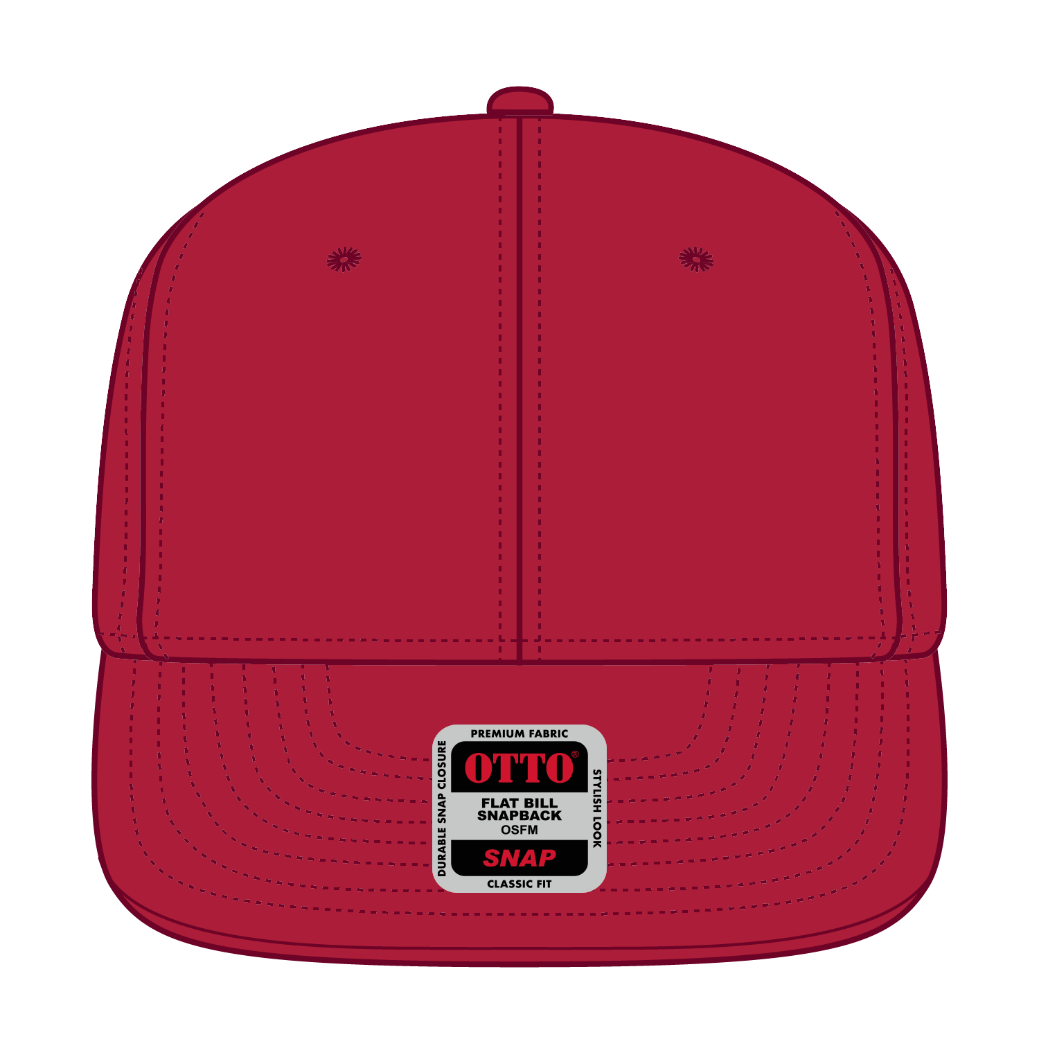 125-1038 OTTO CAP "OTTO SNAP" 6 Panel Mid Profile Snapback Hat