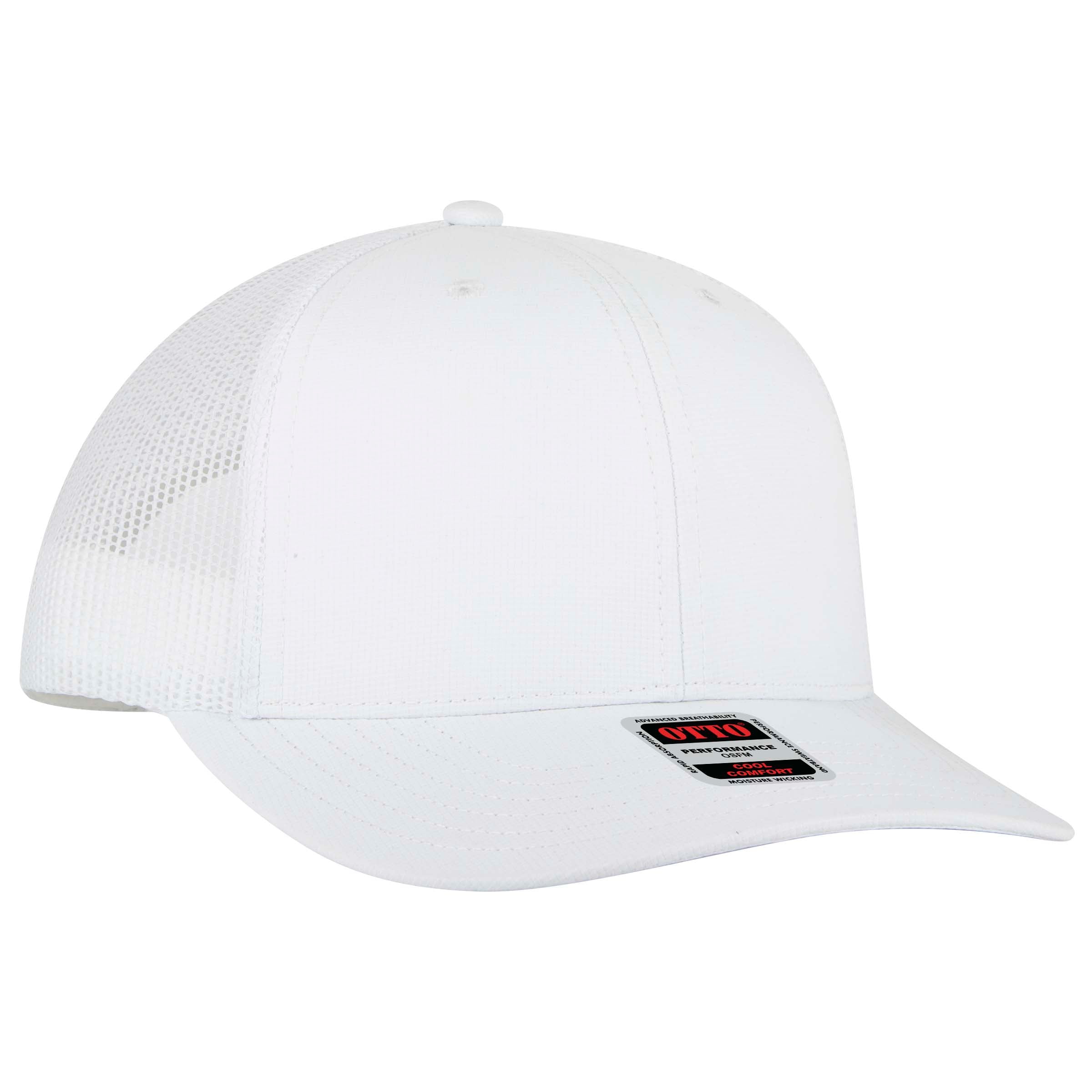 112-3 OTTO Cap 6 Panel Mid Profile Mesh Back Trucker Hat