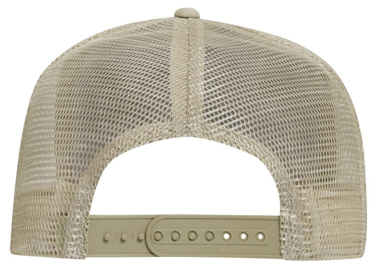 32-1104 OTTO CAP 5 Panel Mid Profile Mesh Back Trucker Hat