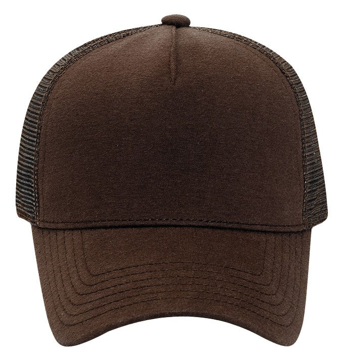 32-934 OTTO CAP 5 Panel Mid Profile Mesh Back Trucker Hat