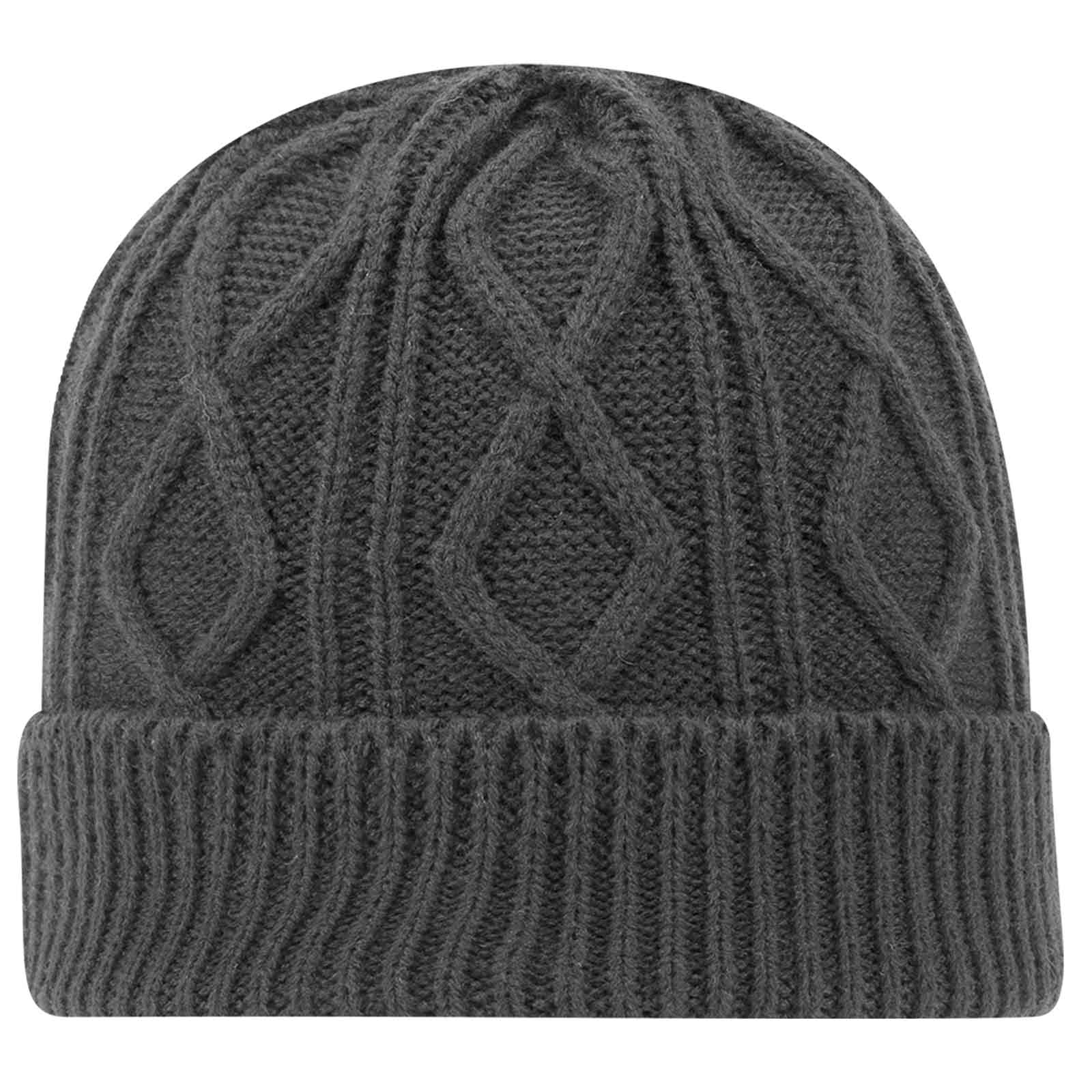 82-1215 OTTO CAP 12" Cable Knit Beanie w/ Rib Knit Cuff