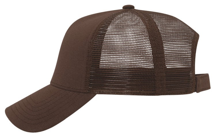 32-934 OTTO CAP 5 Panel Mid Profile Mesh Back Trucker Hat