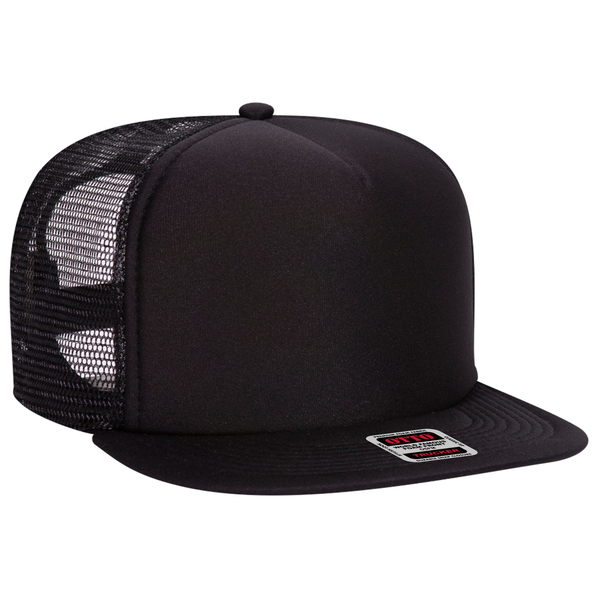 132-1037 OTTO CAP "OTTO SNAP" 5 Panel High Crown Mesh Back Trucker Snapback Hat