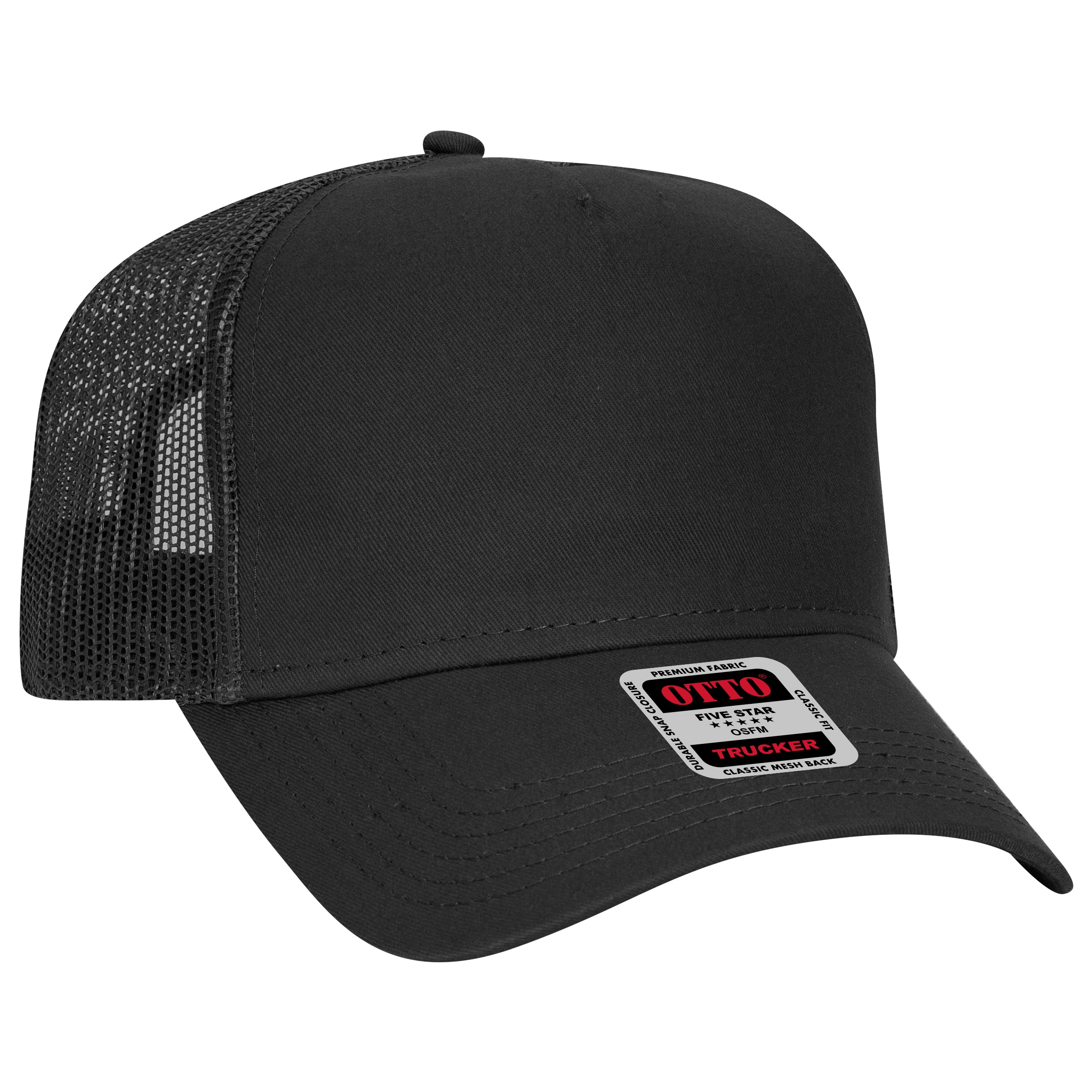 102-664 OTTO CAP 5 Panel Low Profile Mesh Back Trucker Hat