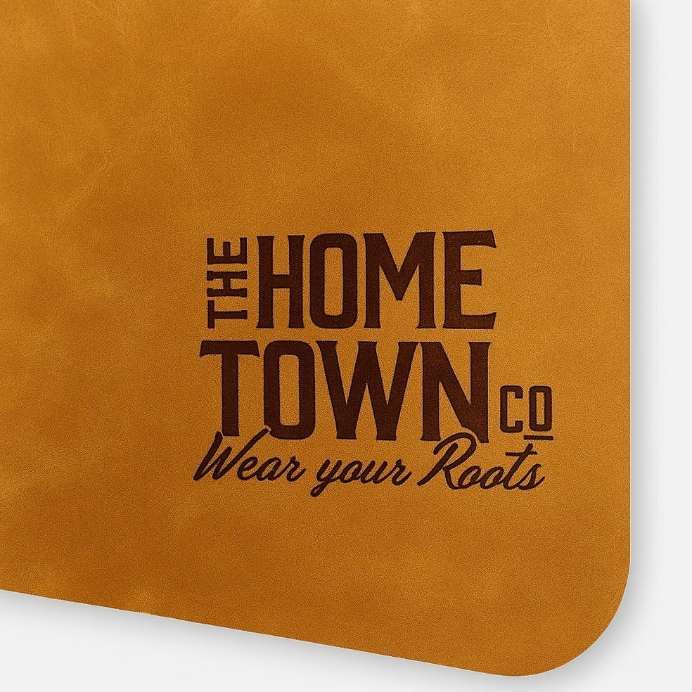 Signature Leatherette in Buckskin to Black gradient, 12x24 inches, 1.8 mm thick.