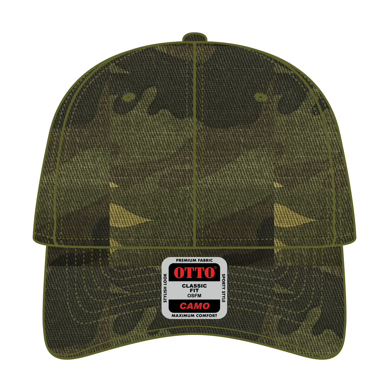 78-353 OTTO CAP Camouflage 6 Panel Low Profile Baseball Cap